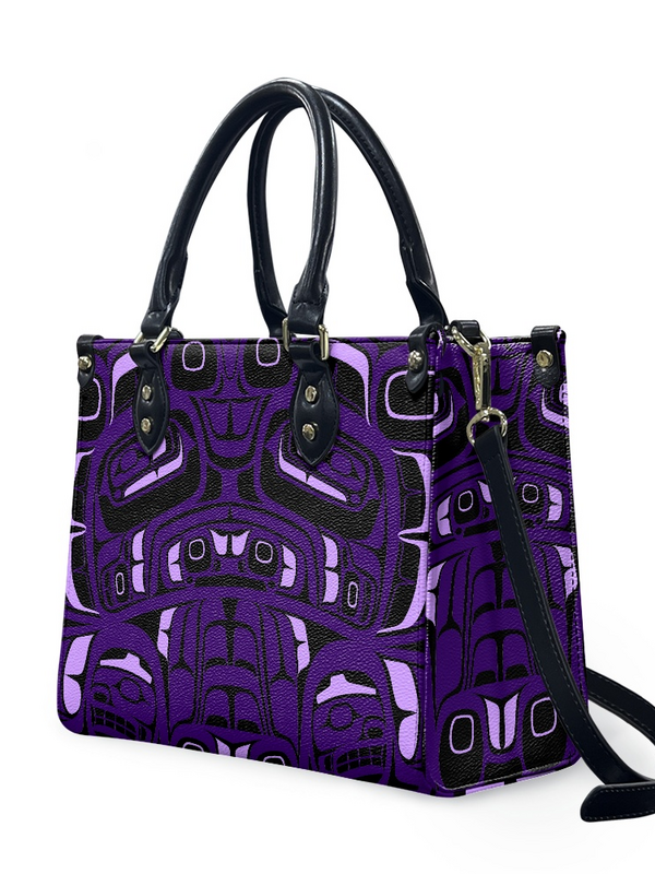 Purse & Wallet Set - Purple & White with Bentwood Box Design by Gordon White