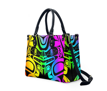 Purse & Wallet Set - Rainbow with Bear Design by Josh Davidson