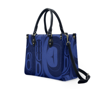 Purse & Wallet Set - Blue with Killer Whale Design by Josh Davidson