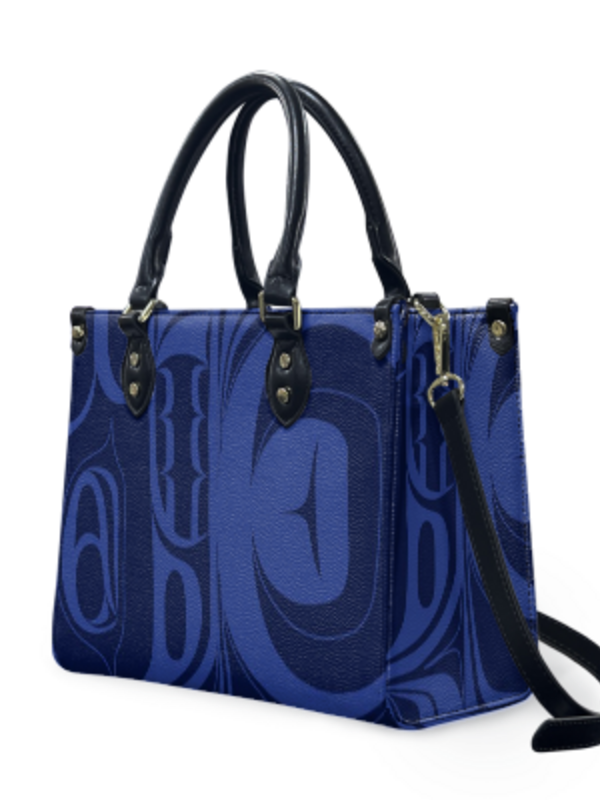 Purse & Wallet Set - Blue with Killer Whale Design by Josh Davidson