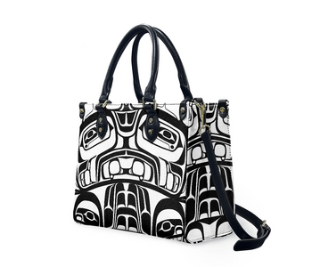 Purse & Wallet Set - Black & White with Bentwood Box Design by Gordon White