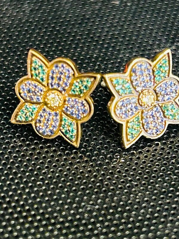 Faceted Sacred Bloom Stud Earrings by Jadeon Rathgeber