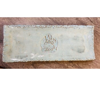 Pottery by Cynthia Robinson - Footed Rectangle Bear Plate