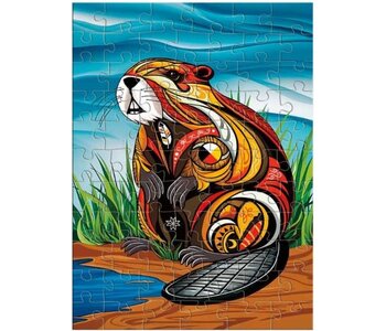 72 Piece Puzzle in Tin - Spirit Beaver by Stephanie White
