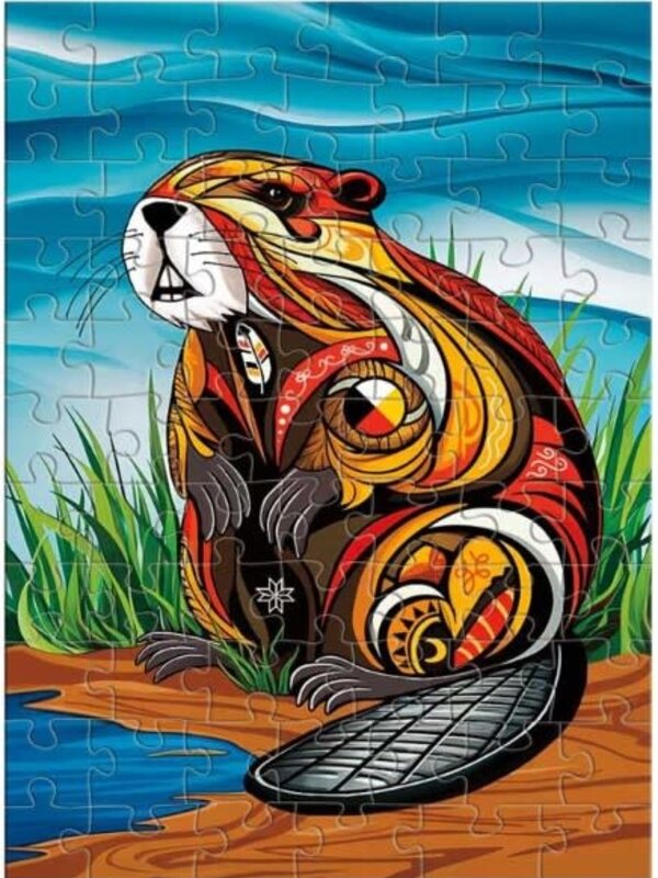 72 Piece Puzzle in Tin - Spirit Beaver by Stephanie White