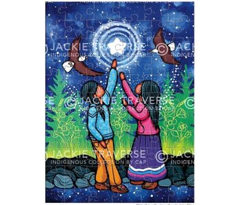 72 Piece Puzzle in Tin - Reach for the Stars by Jackie Traverse