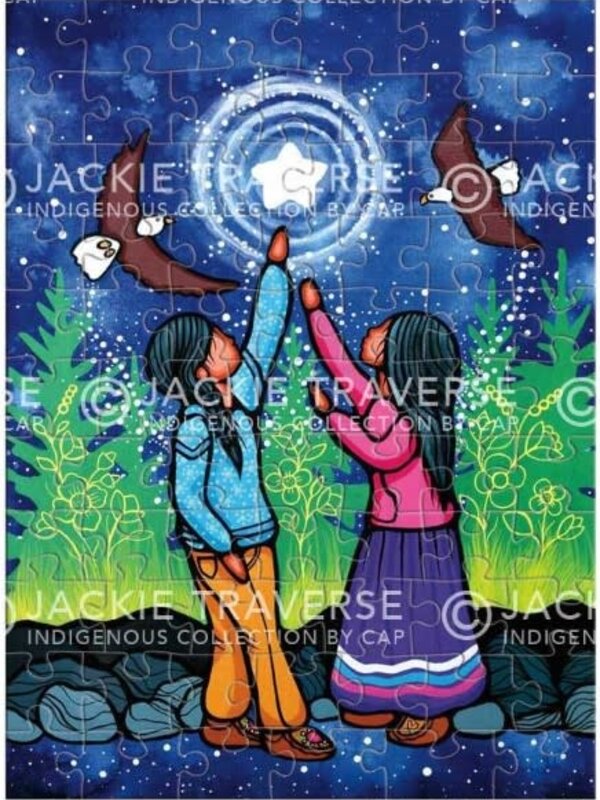 72 Piece Puzzle in Tin - Reach for the Stars by Jackie Traverse