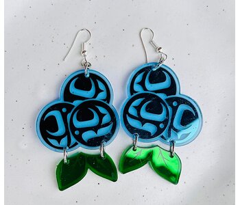 2" Blueberry Earrings by Andromeda Reece