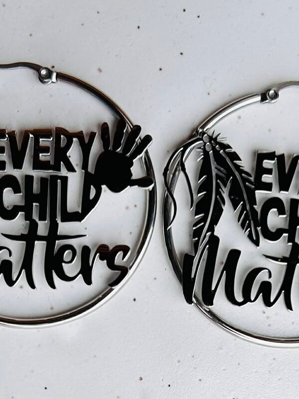 Stainless 2" Every Child Matters Hoops - Silver tone