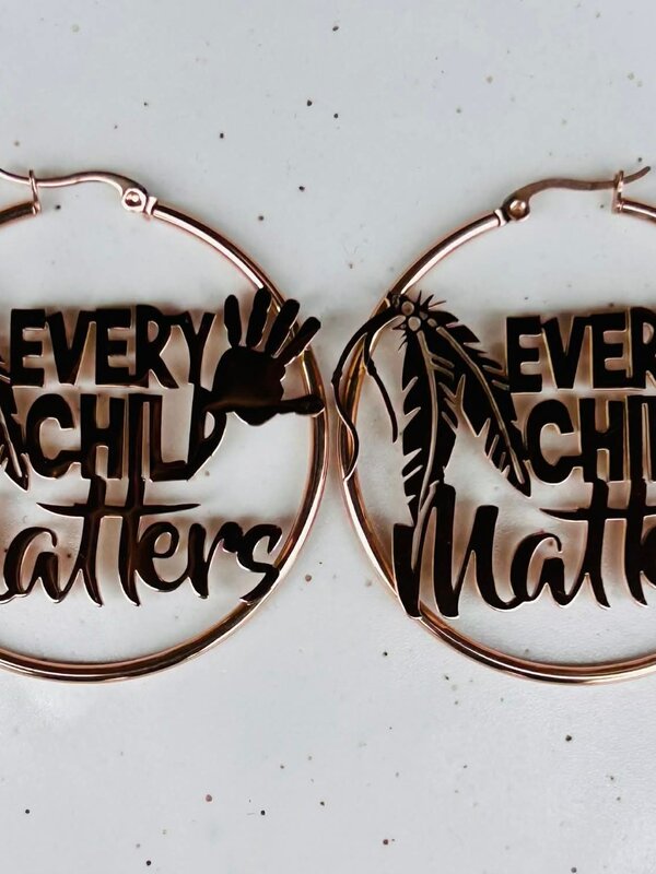 2" Stainless Every Child Matters Hoops - Rose Gold tone