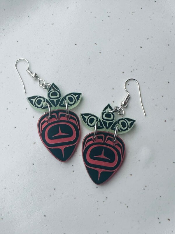 2" Stawberry Earrings by Andromeda Reece