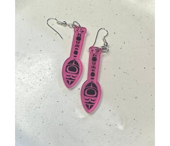 Acrylic Paddle Earrings by Andromeda Reece