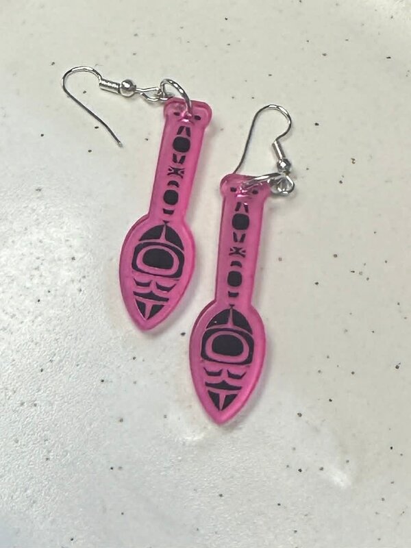 Acrylic Paddle Earrings by Andromeda Reece