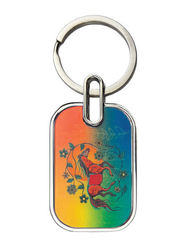 Lenticular Keychain - Horse (Bebezhigooganzhii) by Storm Angeconeb