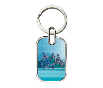 Lenticular Keychain - Orca Family by Paul Windsor