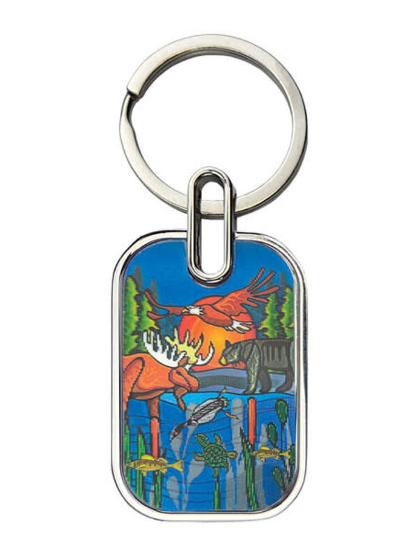 Lenticular Keychain - All My Relatives (Indinawemaaganidag) by Storm Angecone