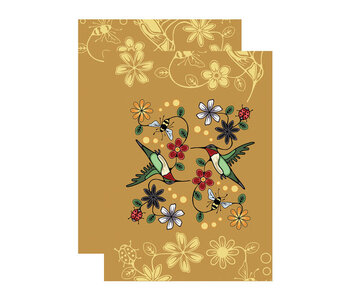 Notebook 4" x 5.75" Notebook Hummingbird (Nenookaasi) by Storm Angeconeb