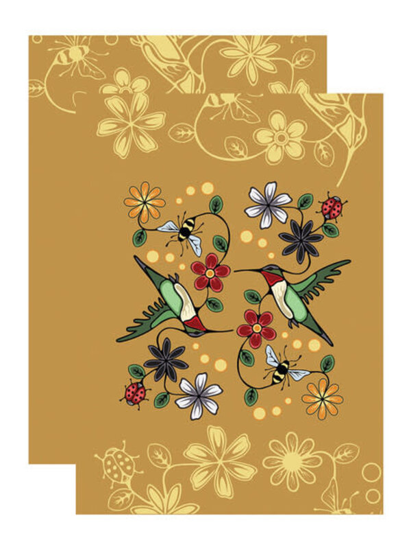 Notebook 4" x 5.75" Notebook Hummingbird (Nenookaasi) by Storm Angeconeb