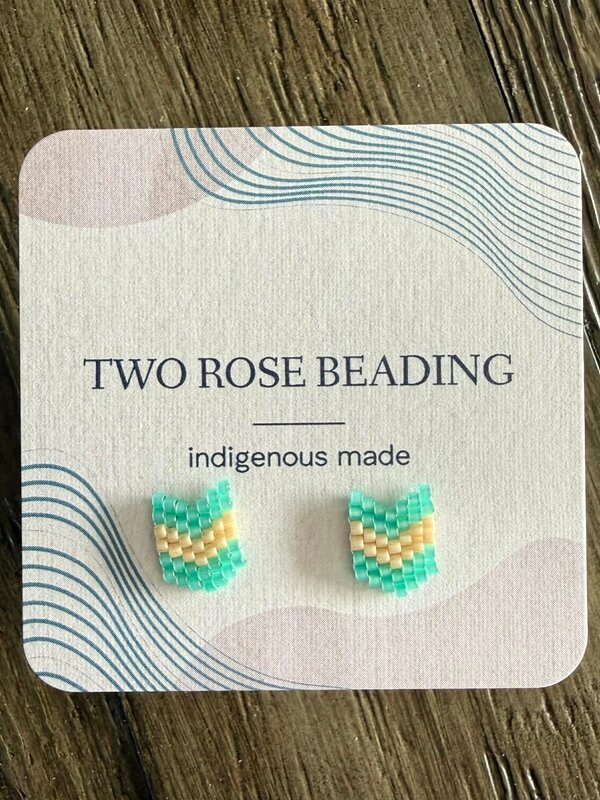 Beaded Stud Earrings by Jenn Carman