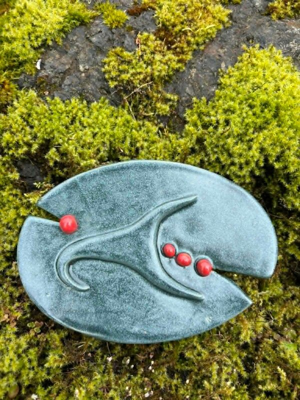 Pottery by Cynthia Robinson - Small salmon egg dish