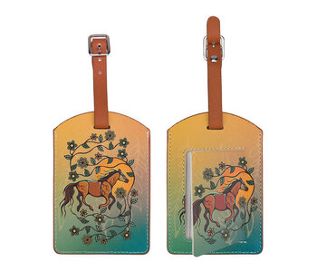 Luggage Tag - Horse (Bebezhigooganzhii) by Storm Angeconeb