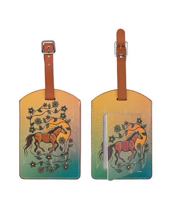 Luggage Tag - Horse (Bebezhigooganzhii) by Storm Angeconeb