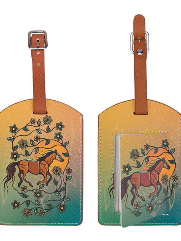 Luggage Tag - Horse (Bebezhigooganzhii) by Storm Angeconeb