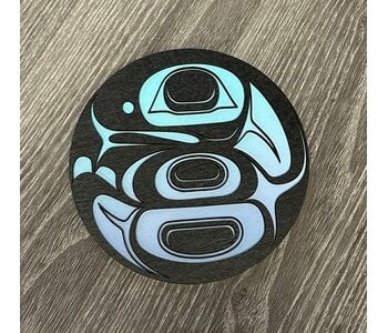 5" Wall Plaque Salmon Egg Gradient by Raven Wolden