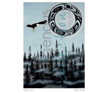 Art Cards 6" x 9" Eagle Moon by Shelley Davies