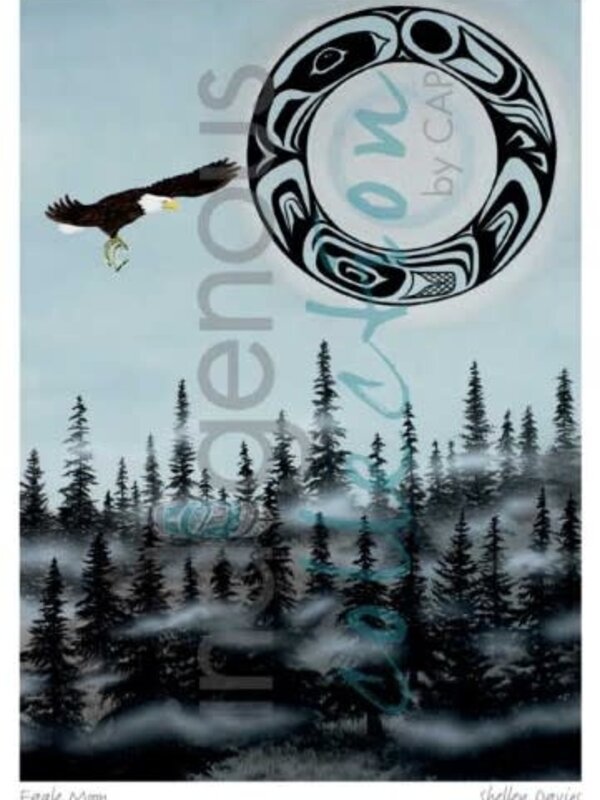 Art Cards 6" x 9" Eagle Moon by Shelley Davies
