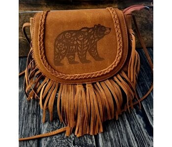 Fringe Purse with Bear  by Stacey Smith