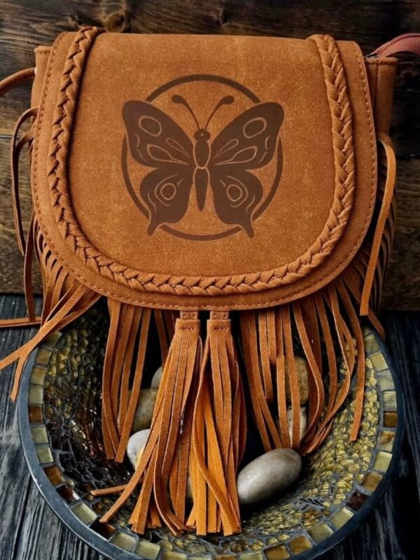 Fringe Purse with Butterfly  by Stacey Smith