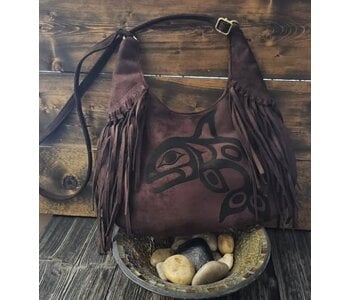 Fringe Purse with Killer Whale by Stacey Smith