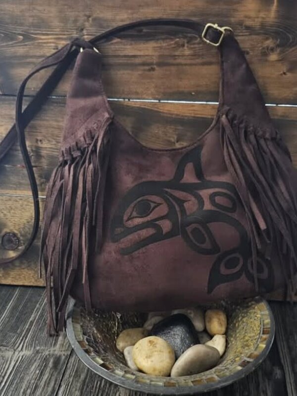 Fringe Purse with Killer Whale by Stacey Smith