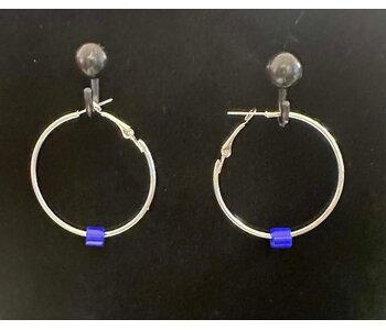 2" Stainless Steel Hoop with Trade Bead by Haisla Dreams