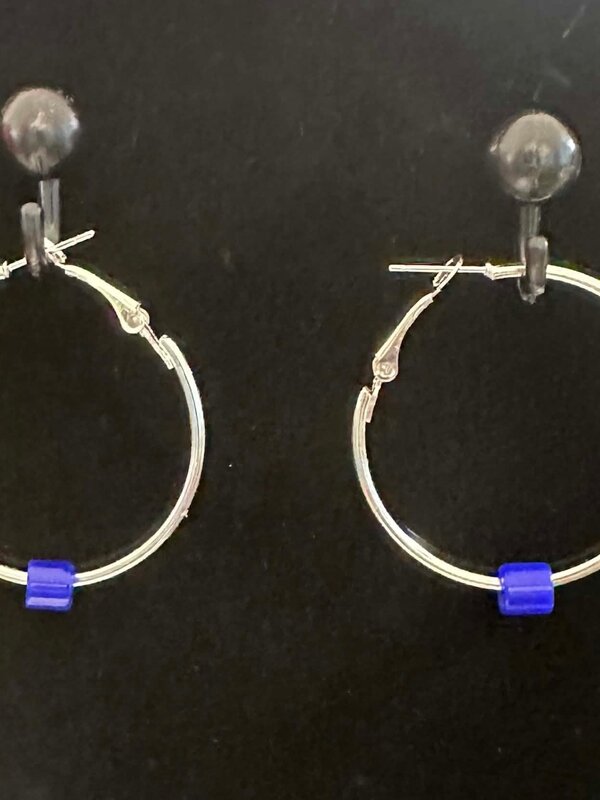 2" Stainless Steel Hoop with Trade Bead by Haisla Dreams