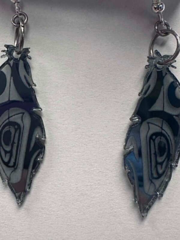 Feather earrings by Andromeda Reece