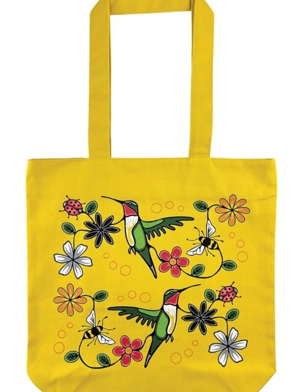Everyday Canvas Tote - Hummingbird (Nenookaasi) by Storm Angeconeb