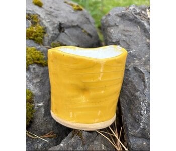Pottery by Cynthia Robinson - 12 oz Cup yellow