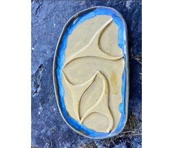 Pottery by Cynthia Robinson - Trigone beading dish two tone