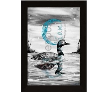 Matted & Framed Art Card - Call of the Loon by Karen Erickson