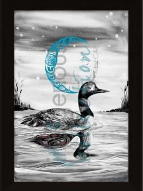 Matted & Framed Art Card - Call of the Loon by Karen Erickson