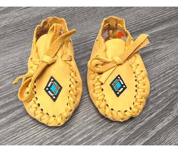 Hand Made New Baby Moccasin with Diamond-beading by Dena Leon