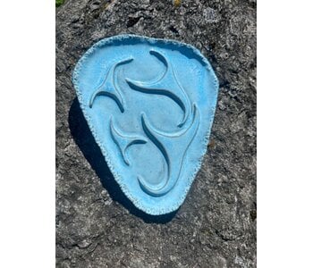 Pottery by Cynthia Robinson -Trigon Swirl Triangle Dish