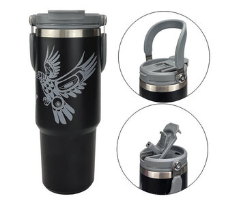 Easy-Carry Insulated Tumbler (30oz) - Eagle in Flight by Corey Bulpitt