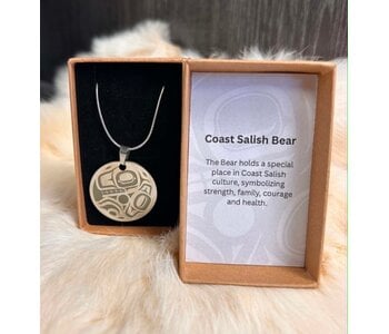 1.25" Coast Salish Bear Pendant by Raven Wolden