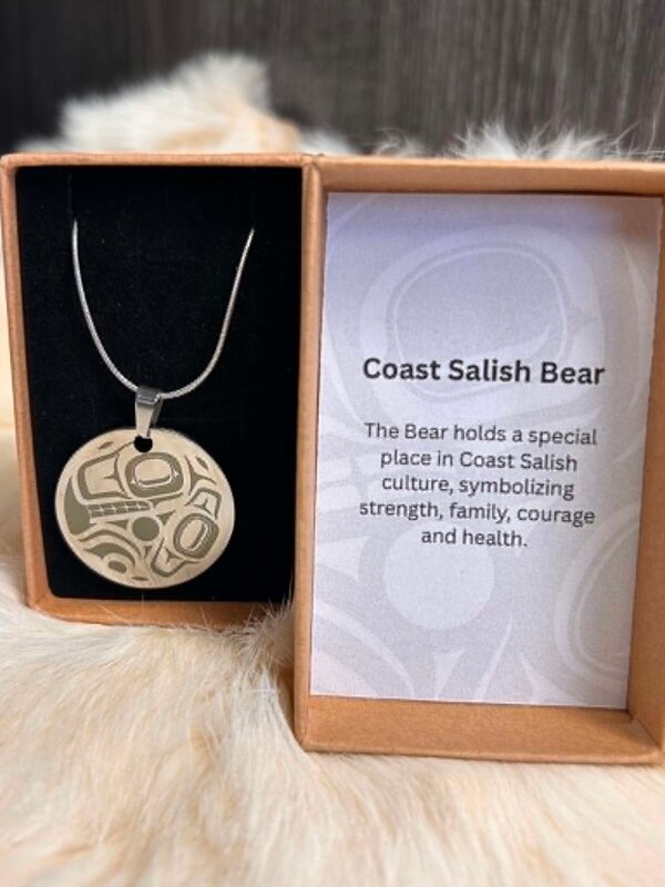 1.25" Coast Salish Bear Pendant by Raven Wolden