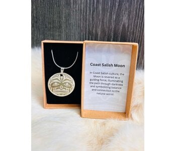 1.25" Coast Salish Moon Pendant by Raven Wolden
