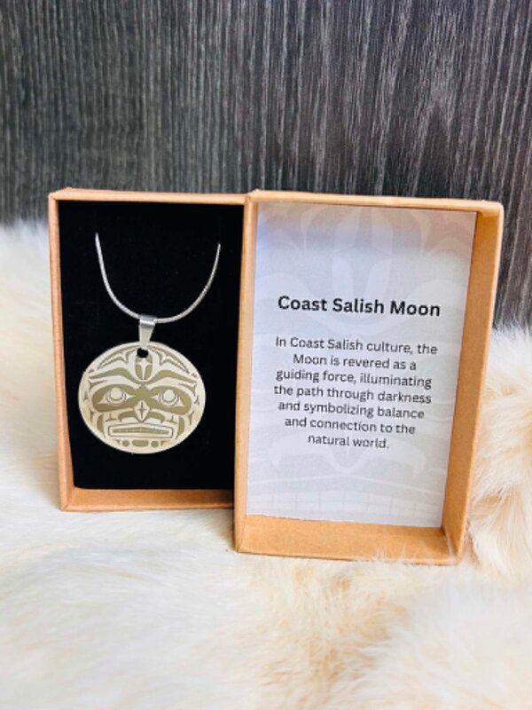 1.25" Coast Salish Moon Pendant by Raven Wolden