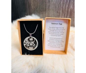 1.25" Salmon Egg Pendant by Raven Wolden